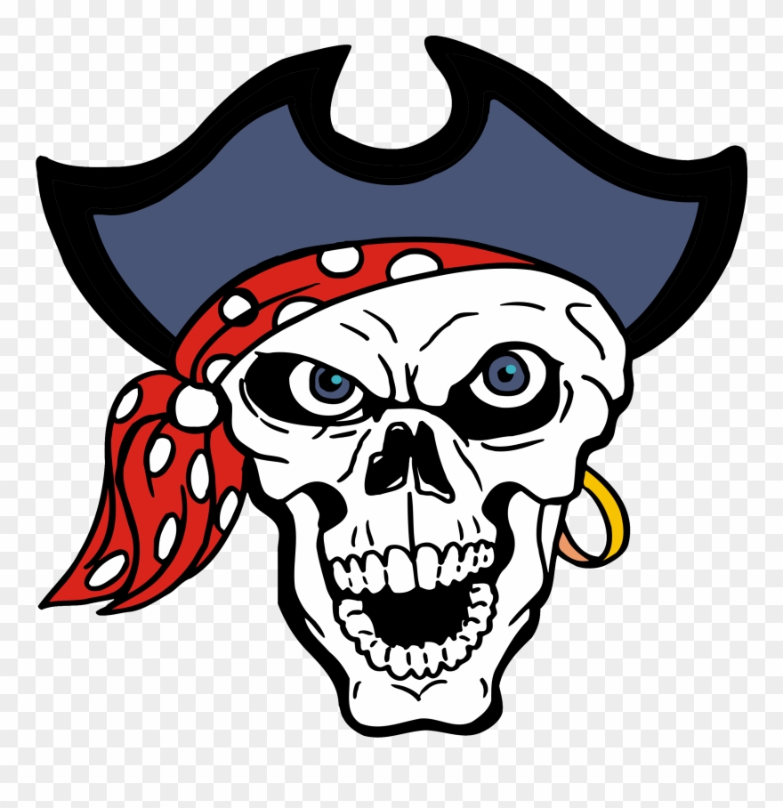 Пират Png - Pirate Skull Shower Curtain Clipart