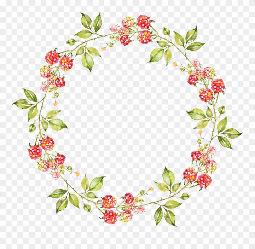 Oval Clipart Floral Wreath - Coronas De Flores Dibujos - Png Download