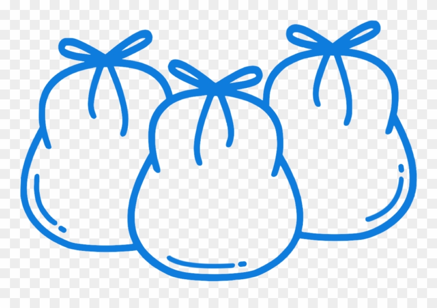 Three Wash And Fold Bags Ready For Pick Up From A Laundry - Laundry Pick Up Point Clipart