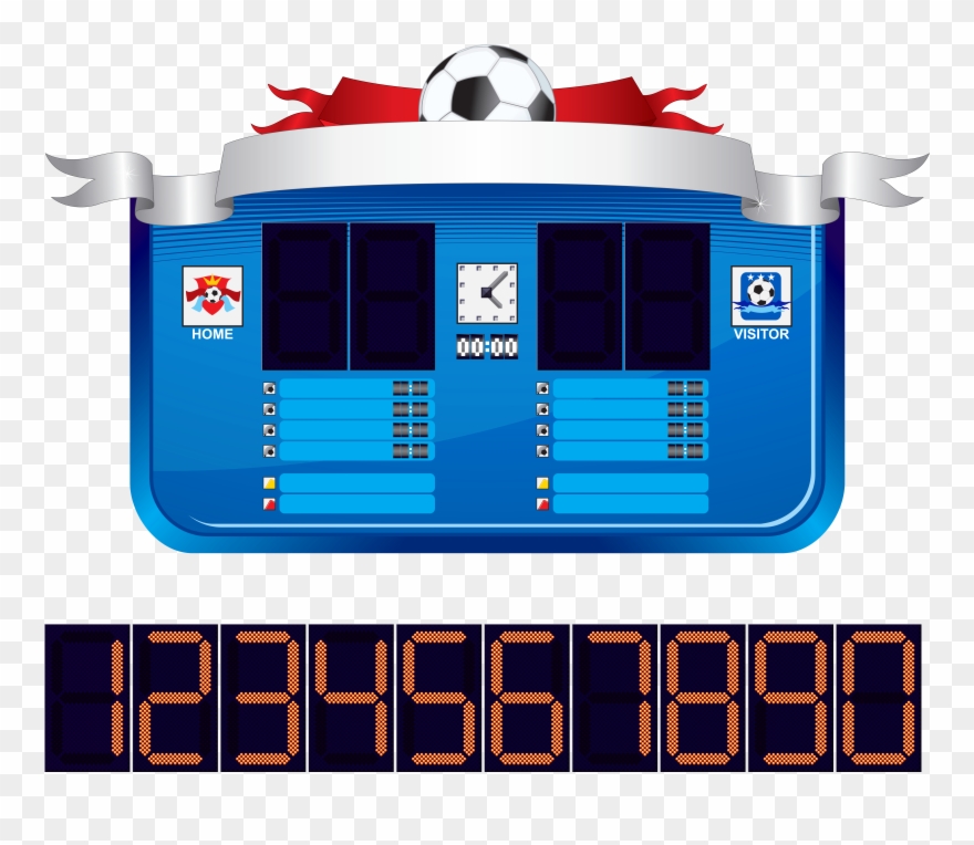 Football Scoreboard Png Clipart - Basic Football Scoreboard Template Transparent Png