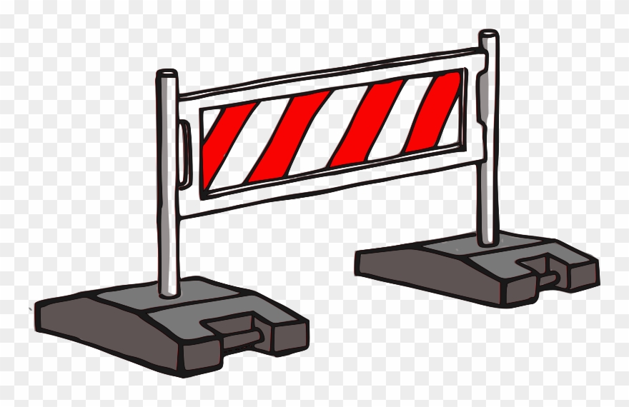 Barrier Clipart Construction - Clip Art Barrier - Png Download