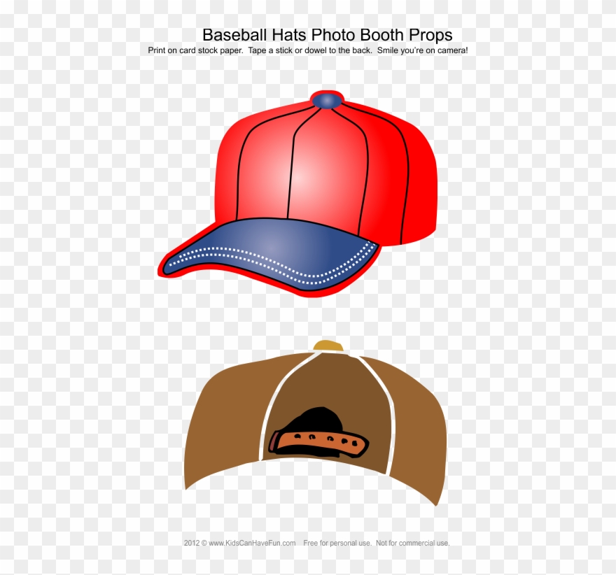 Baseball Hats Photo Booth Props - Hat Clipart