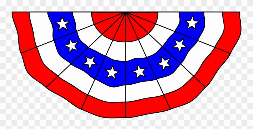 American Flag Bunting - American Flag Bunting Clip Art - Png Download