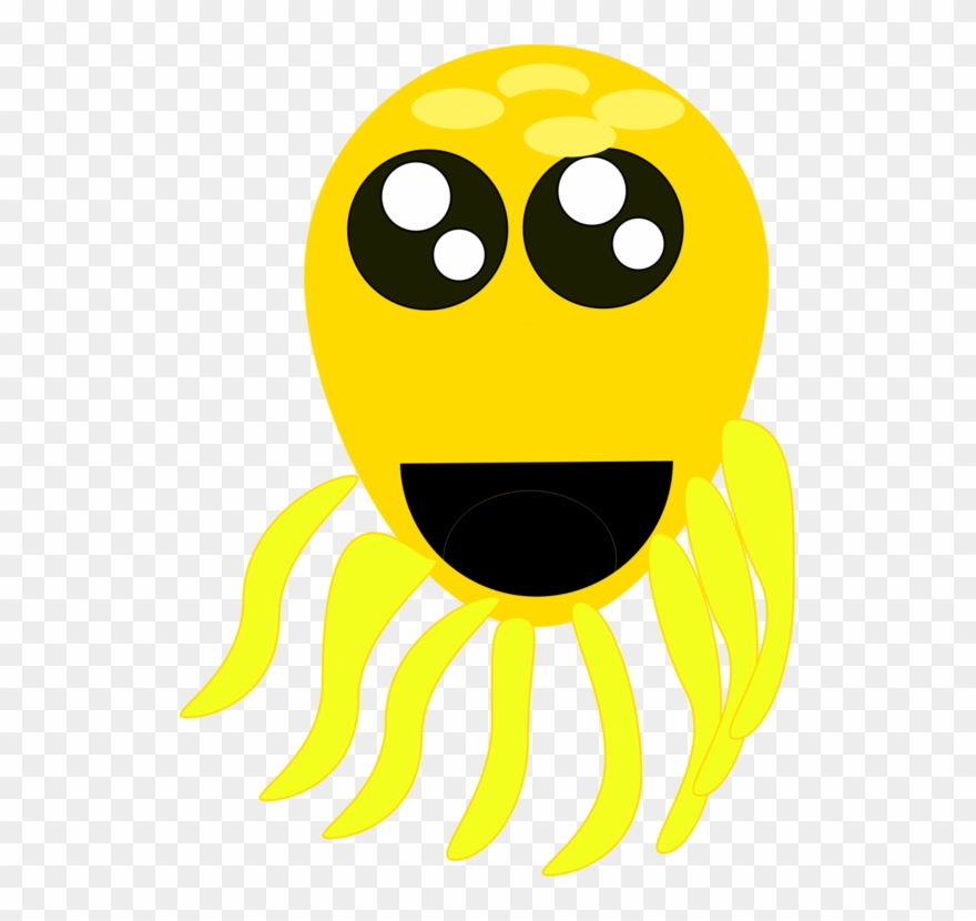 Octopus Smiley Animal Organism Line - Clip Art - Png Download