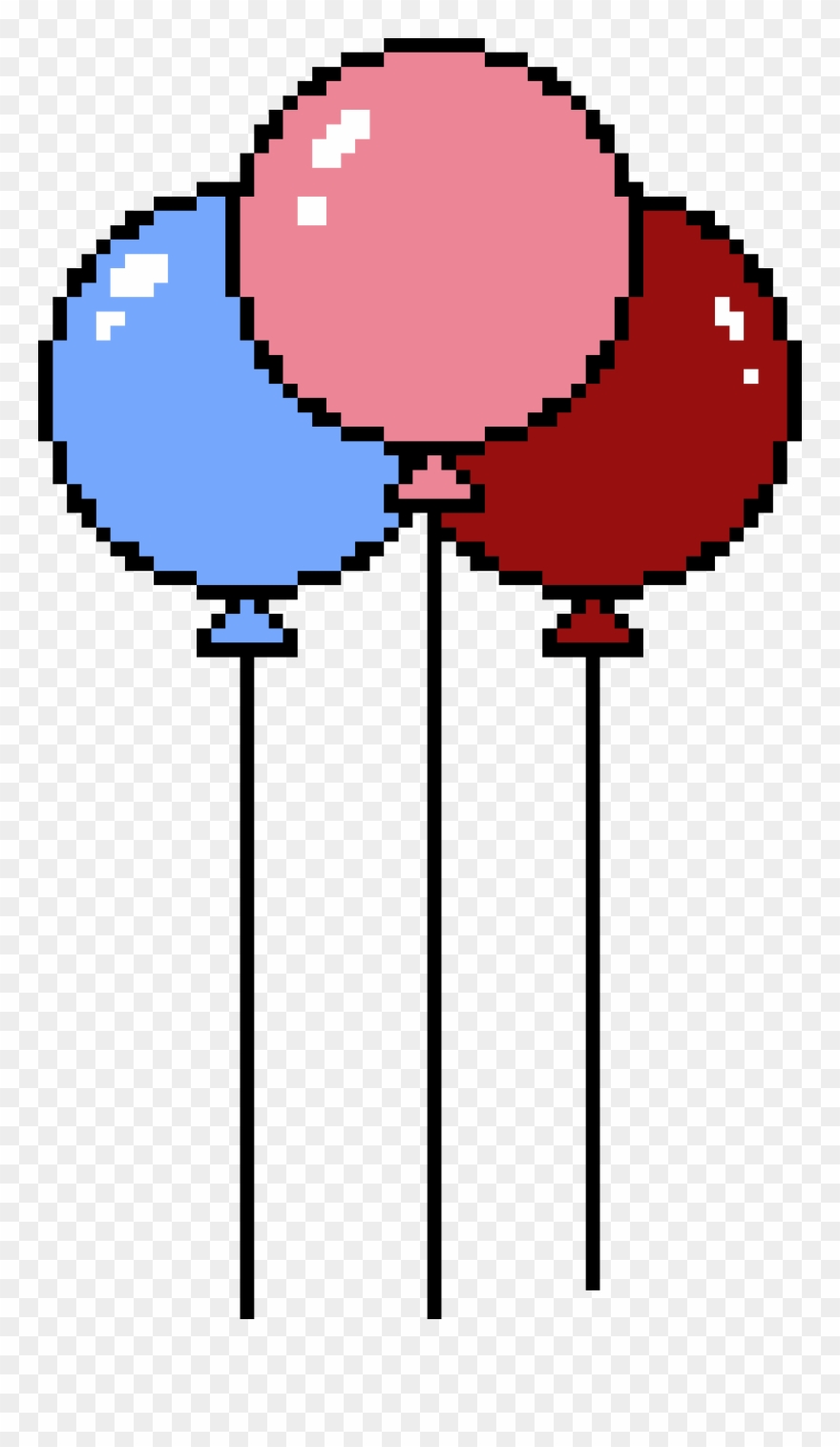 Big Image - Pixel Balloons Clipart