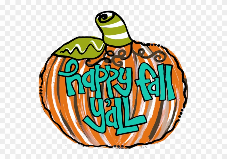 Happy Fall Yall Pumpkin - Autumn Clipart