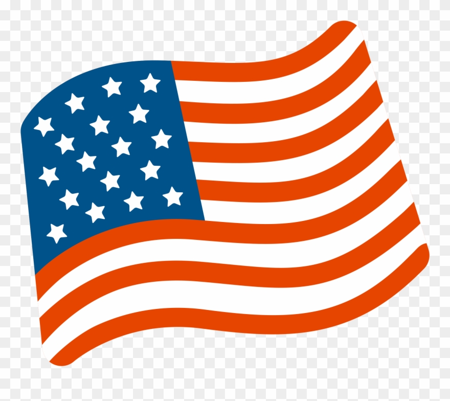 Usa Flag Waving Png - Us Flag Emoji Png Clipart