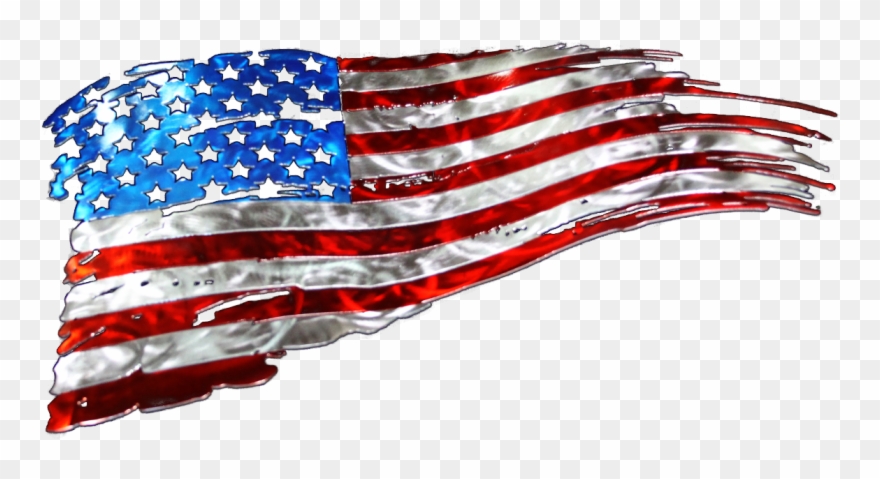 American Flag West Texas Plasma Texas Flag Waving Clip - Tattered American Flag Png Transparent Png