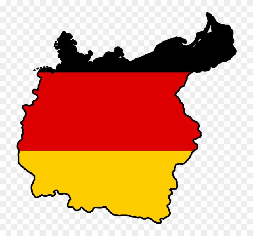 German Flag Map - Germany Map With Flag Clipart