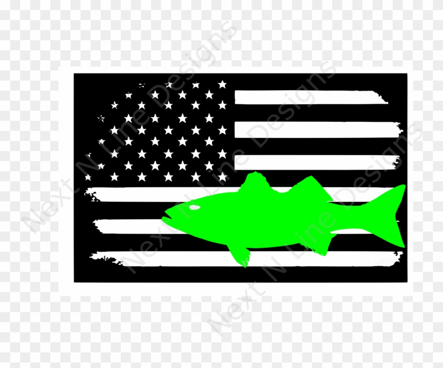 Rockfish Striped Bass Decal - Bandera De Estados Unidos Vintage Clipart