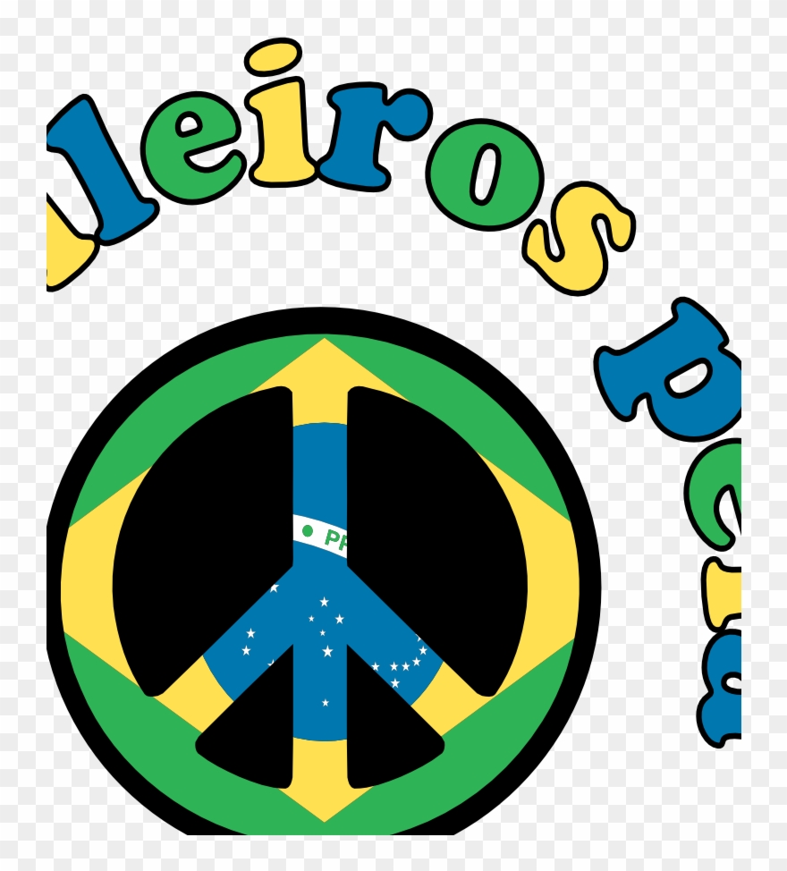 Scalable Vector Graphics Svg Brasil Flag Peace Symbol - Brazil Flag Clipart