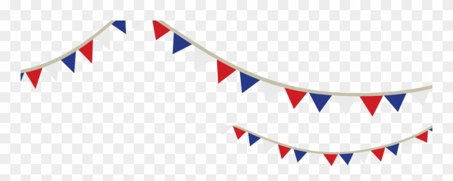 Bunting Independence Day Flag Picture Royalty Free - Red White And Blue Bunting Clip Art - Png Download