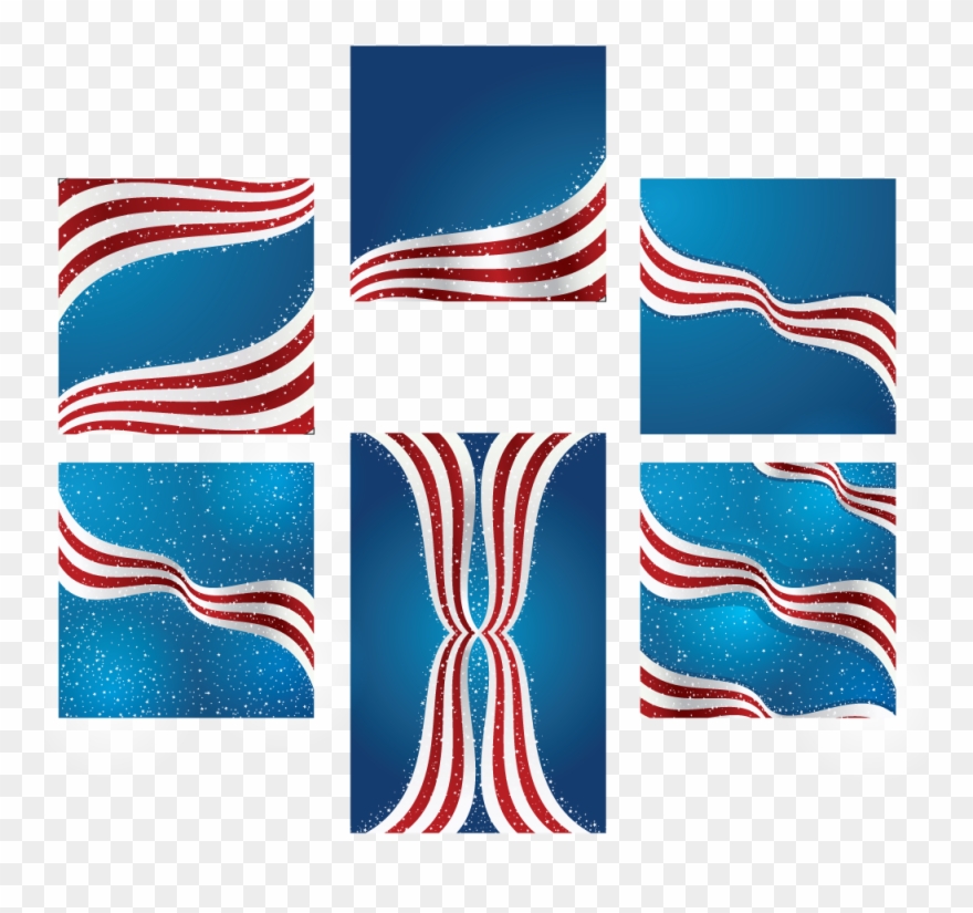 United States Flag Background Vector - American Flag Vector Clipart