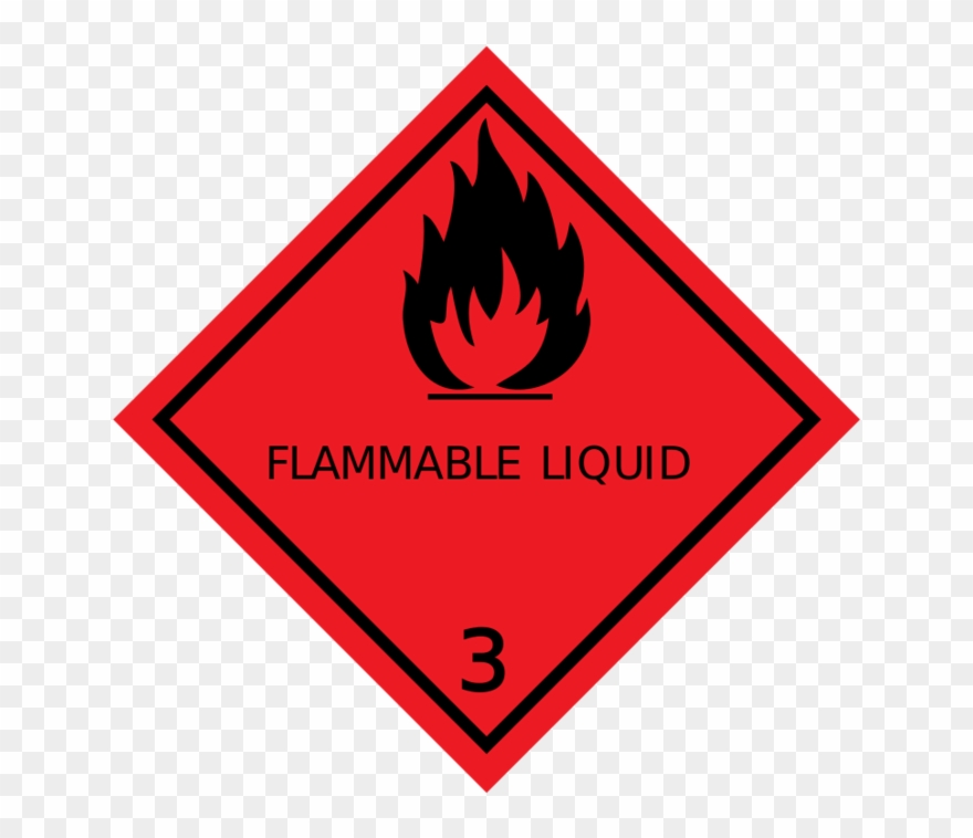 Class 3 Dangerous Goods Label Clipart