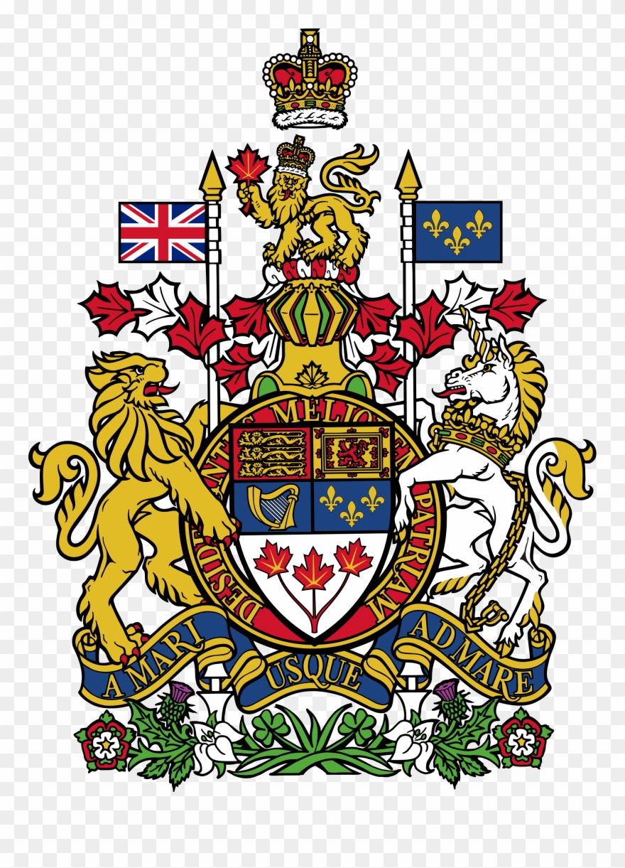 Emblem Of Canada - Canadian Coat Of Arms Clipart