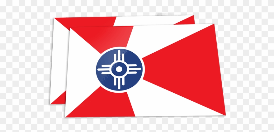 Wichita Flag Sticker Ict Roller Girls - Wichita Flag Clipart