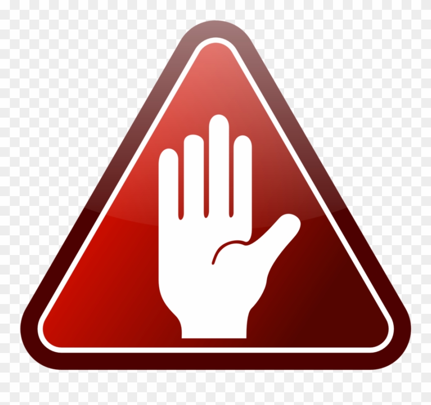 How To Set Use Red Triangle Hand Icon Clipart - Png Download
