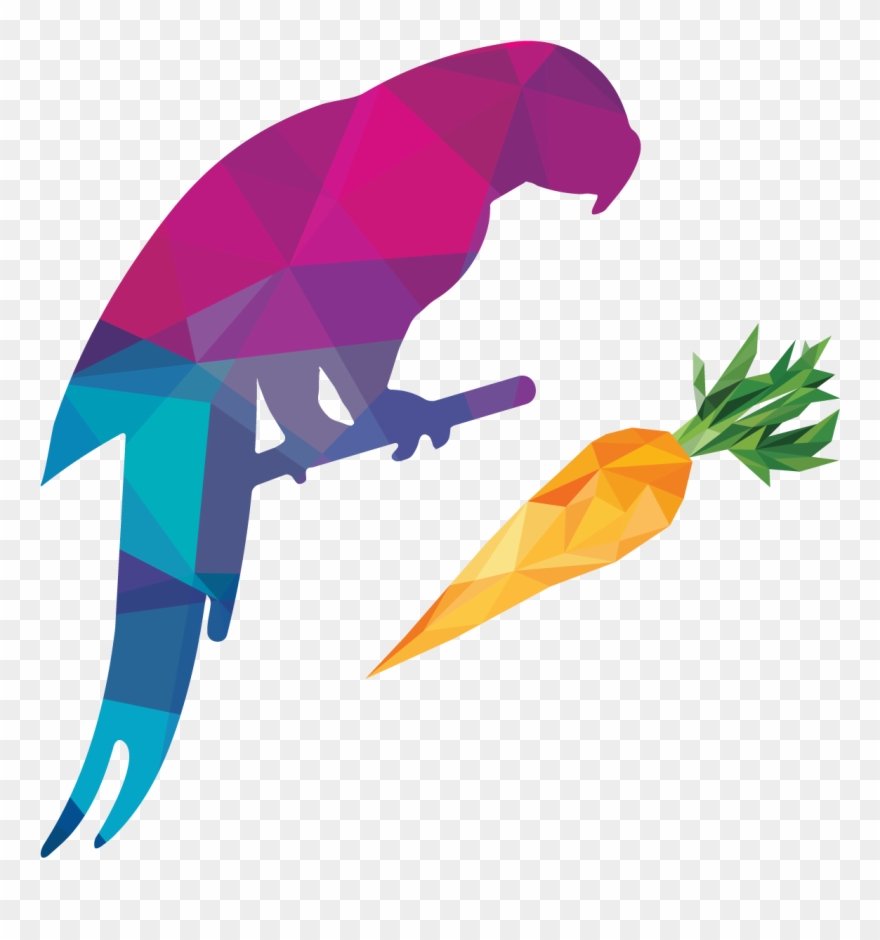 Parrots And Carrots - Parrot Carrot Clipart