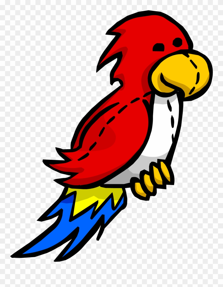 Parrot Clipart Shoulder Cartoon - Club Penguin Rare Items - Png Download