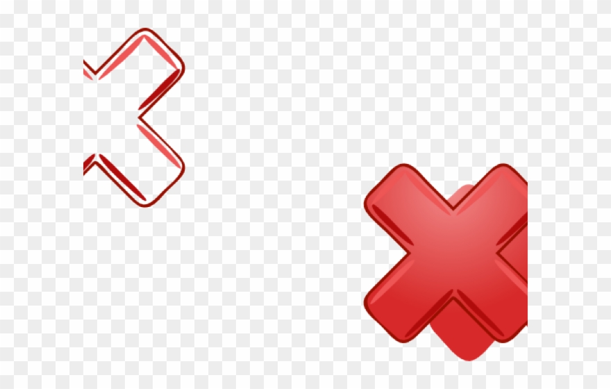 Red Cross Clipart Wrong Answer - Png Download