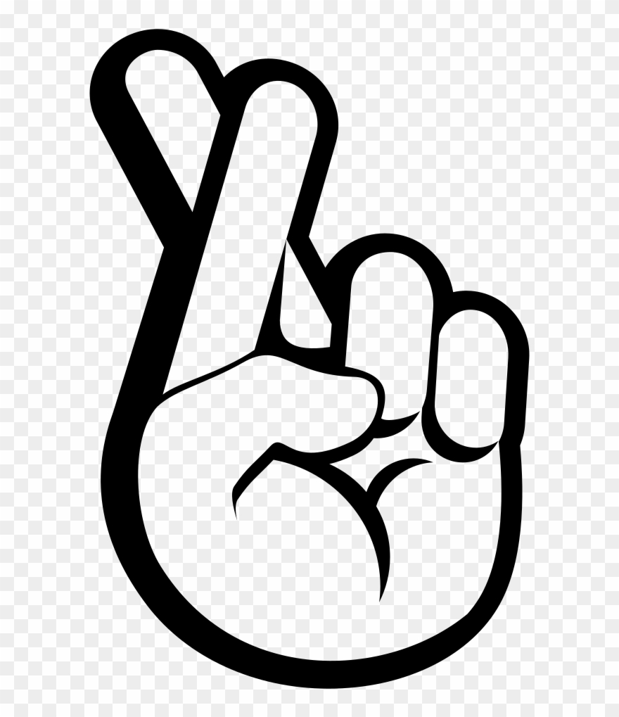 Open - Fingers Crossed Emoji Clipart