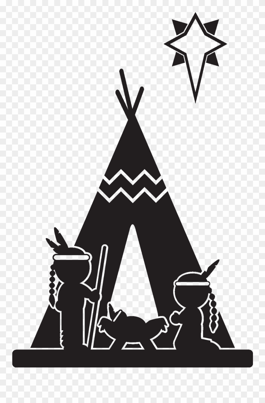 Native American Nativity - Wall Decal Clipart