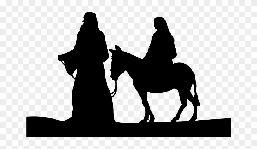 Silhouette Christmas Cards, Christmas Nativity, Christmas - Father Son Clip Art - Png Download