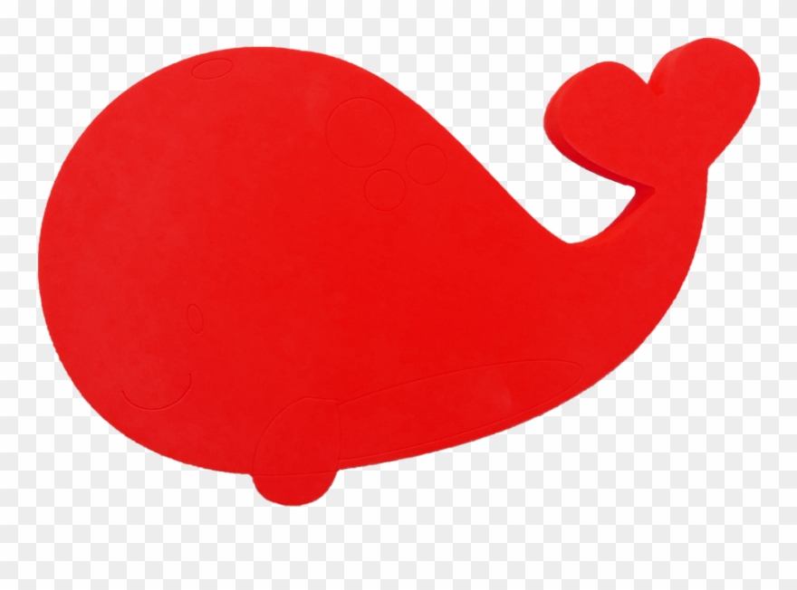 Mitch The Whale™ Foam Pool Mat 36" X 22" X - Red Whale Clip Art - Png Download