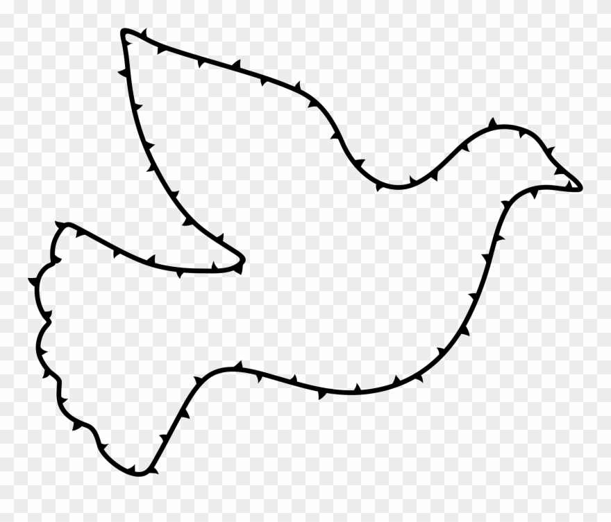 Big Image - Drawing Of Dove For Peace Clipart