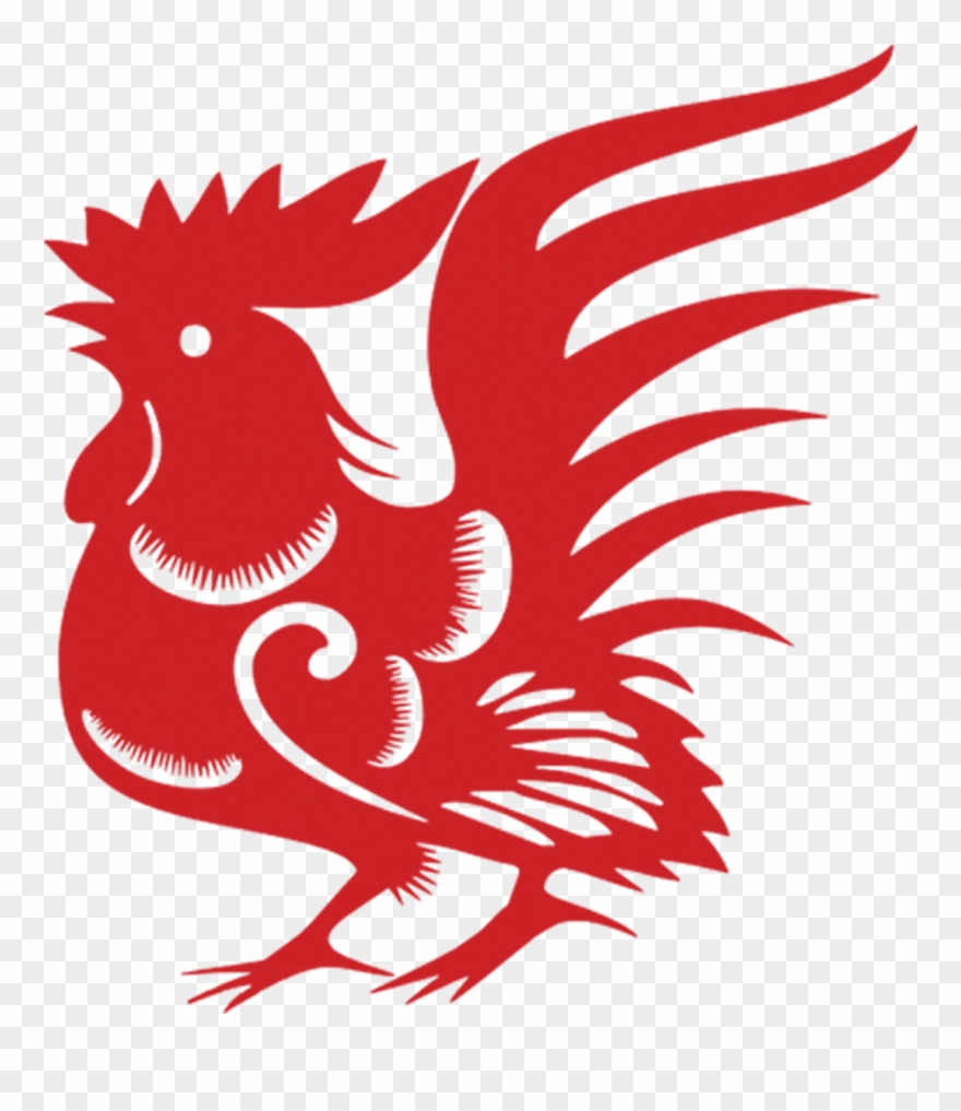 Graphic Royalty Free Stock Chinese New Year Rooster - Year Of The Rooster Paper Clipart