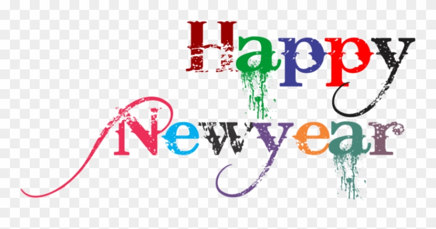 Happy - Happy New Year Png Text Clipart