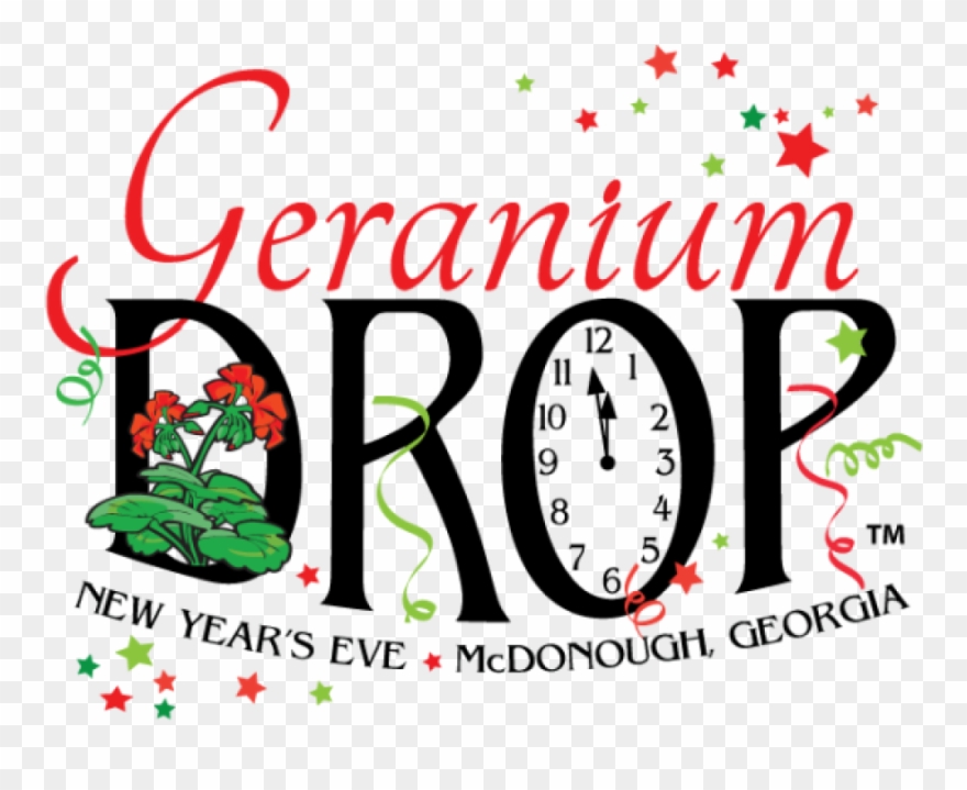The Geranium Drop New Year's Eve Celebration - New Year's Eve Clipart