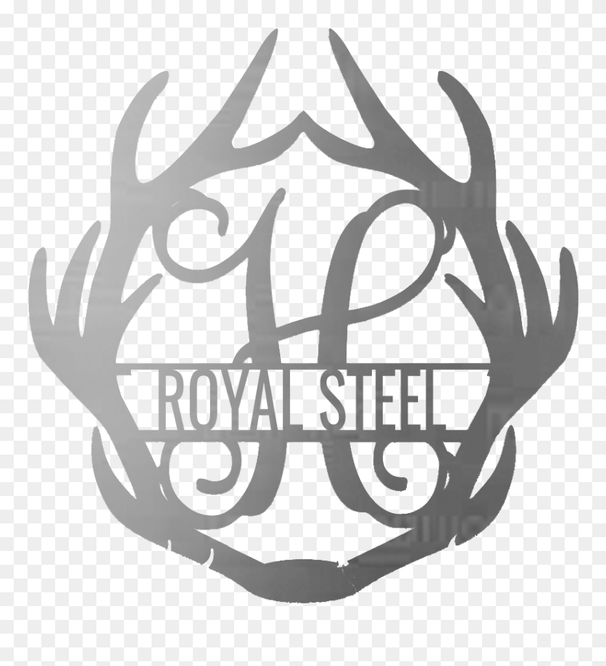 Personalised Antler Monogram Product Sizes - Antler Clipart