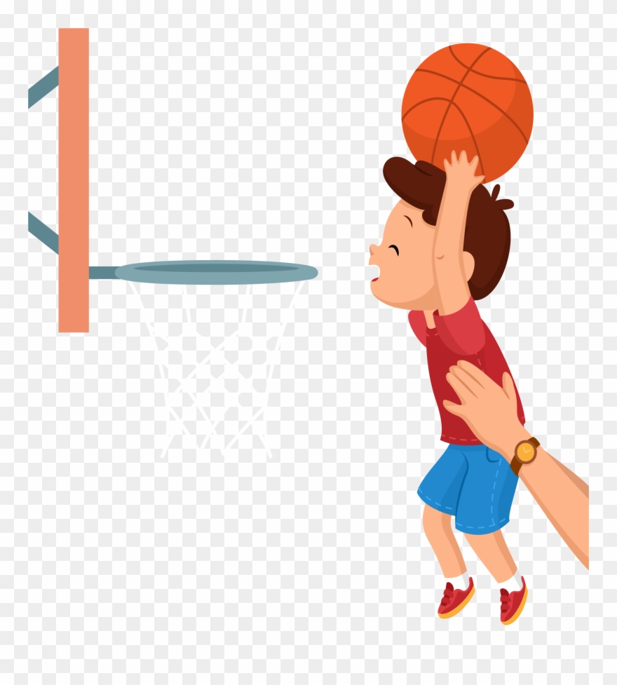 Basketball Backboard Clip Art - Basketball Kids Png Clipart Transparent Png