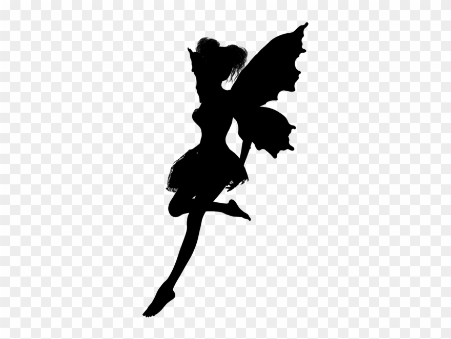 Fairy24 Fairy Silhouettes - Pixie Fairy Silhouette Clipart