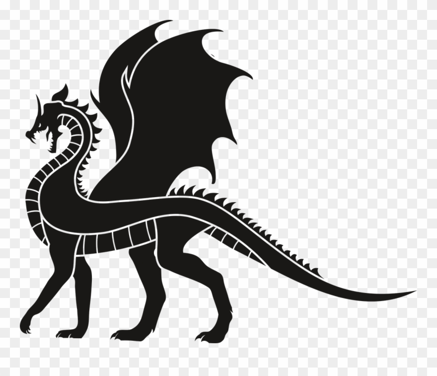 Dragon Dragoon Black - Dragon Clipart No Background - Png Download
