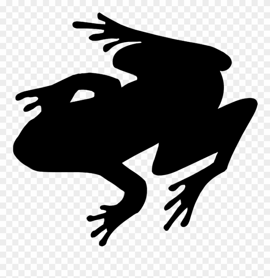 Frog Silhouette Frog Drawing, Silhouette Art, Toad, - Frog Stencil Made From 4 Ply Matboard Clipart