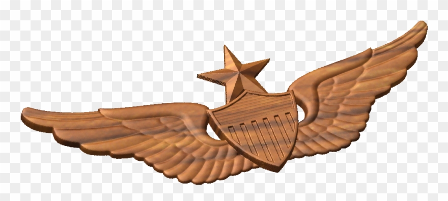 Cnc Military Emblems Us Army Qualification Badge Models - United States Aviator Badge Clipart