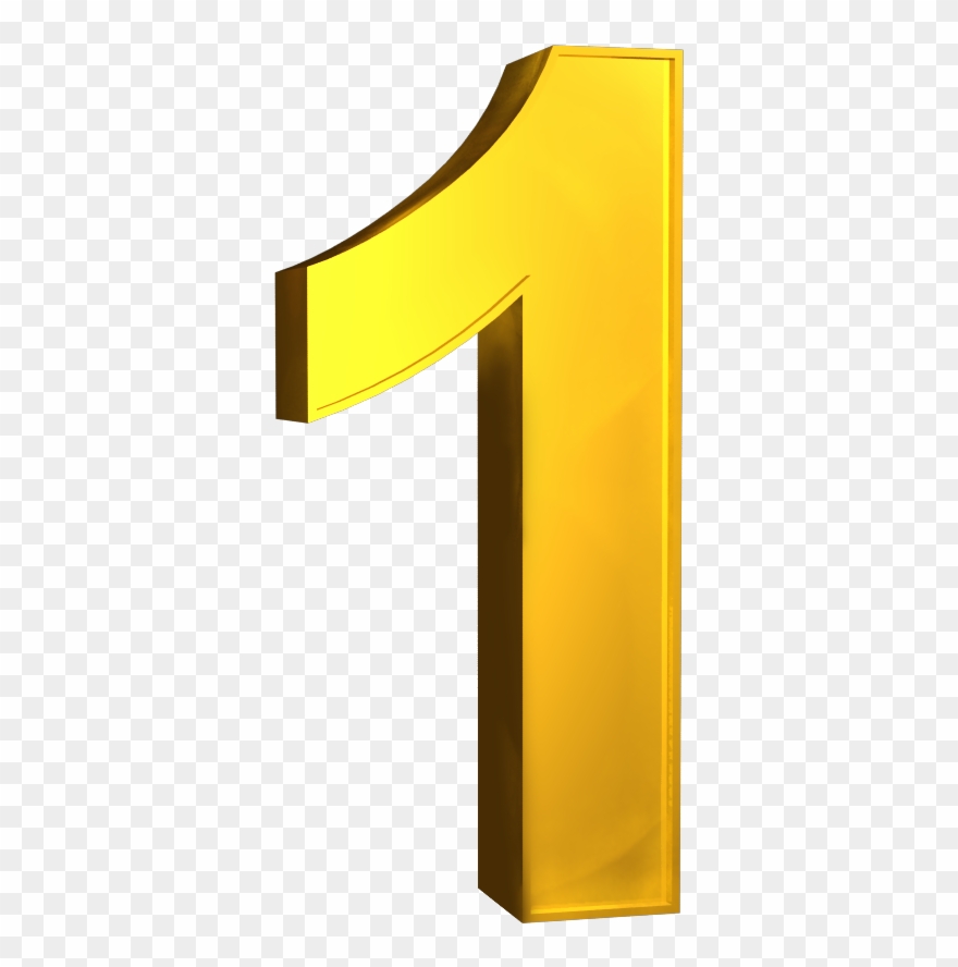 Red Number 1 Clipart - Number 1 Transparent Background - Png Download