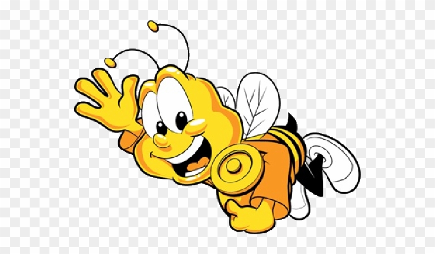 Bee Clipart Funny - Cartoon Bees And Honey - Png Download