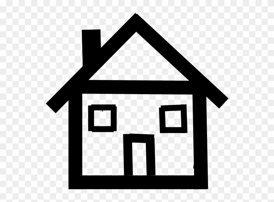 Stick Figure House Clipart - Stick Figure House - Png Download