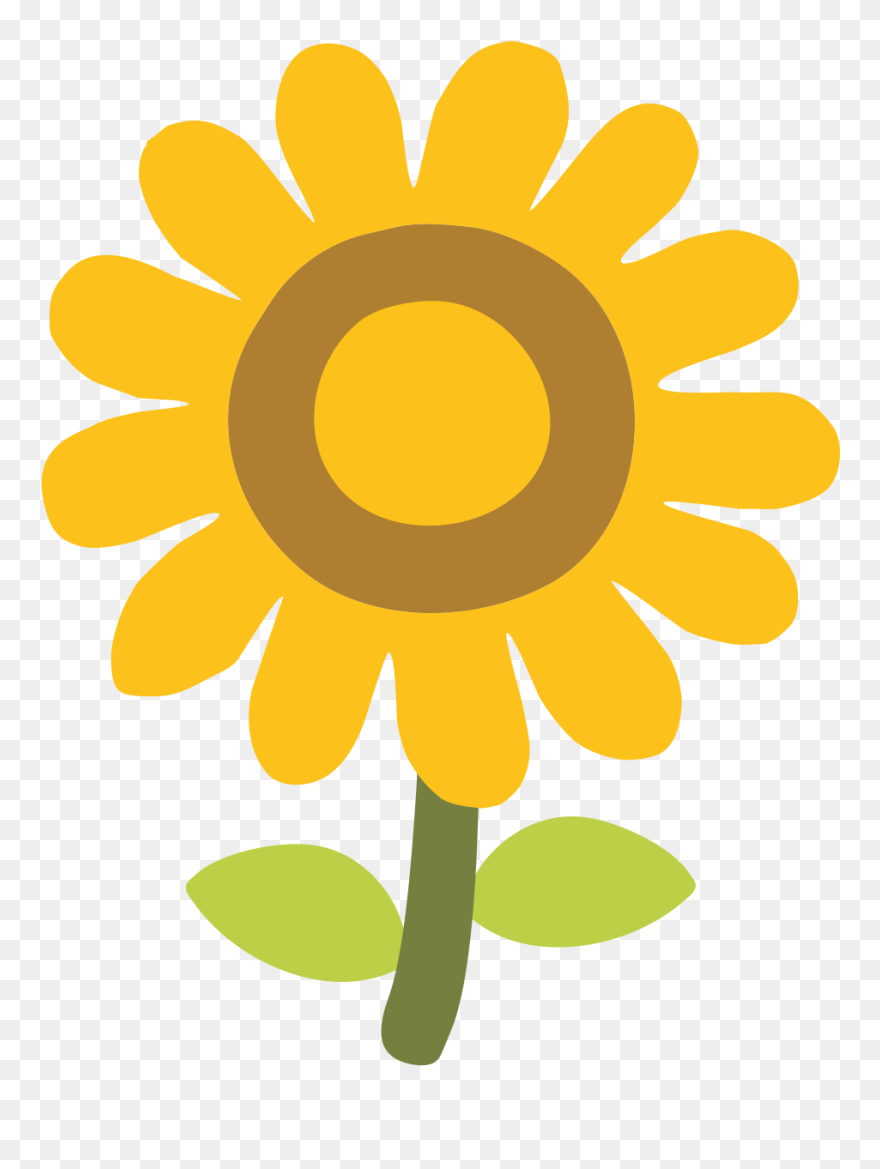 Sunflower Clipart Emoji - Sunflower Emoji - Png Download