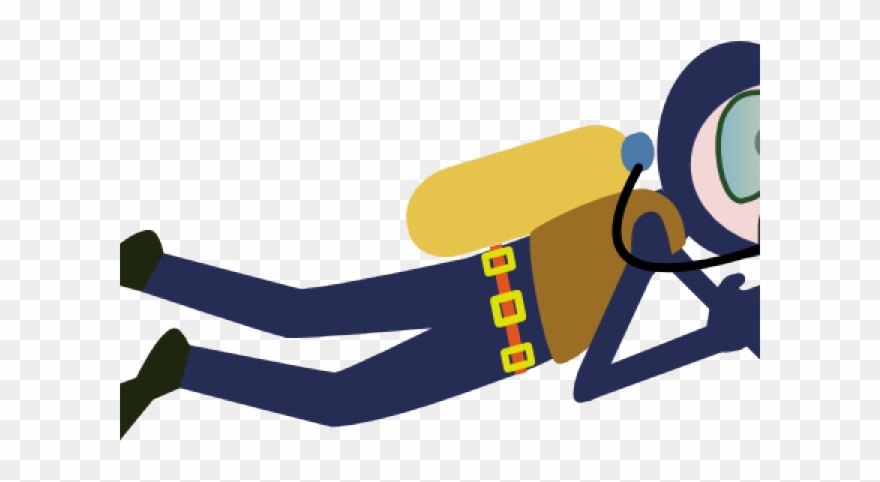 Scuba Diver Cartoon Drawing Clipart