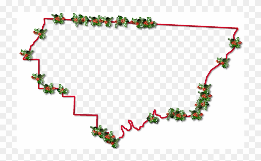 Inner Drop Shadow, And Randomly Placed Holly Leaves - Gadsden Clipart