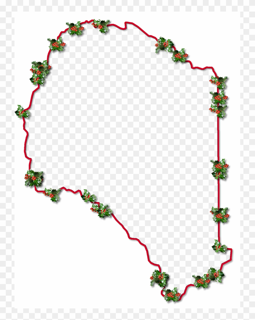 Inner Drop Shadow, And Randomly Placed Holly Leaves - Floral Design Clipart