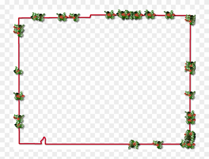 Inner Drop Shadow, And Randomly Placed Holly Leaves - Borda Natal Png Clipart