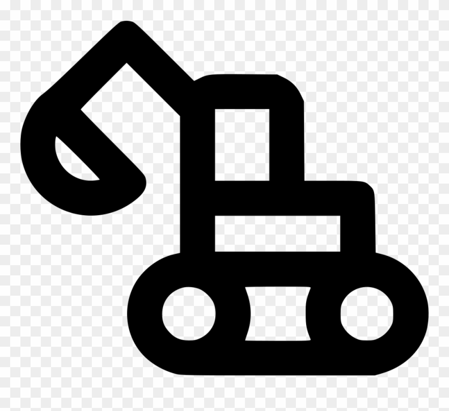 Clip Art Free Backhoe Clipart Svg - Excavator - Png Download