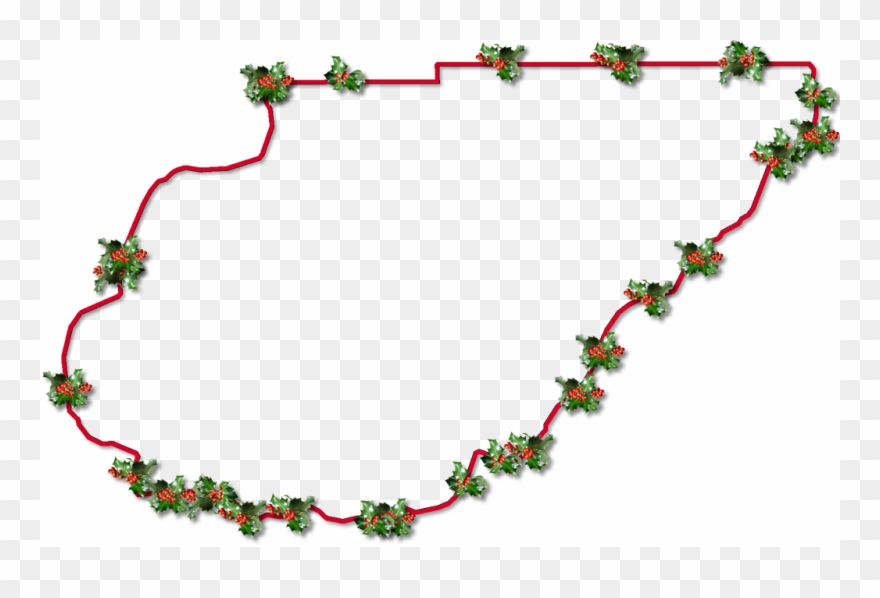 Inner Drop Shadow, And Randomly Placed Holly Leaves - Floral Design Clipart