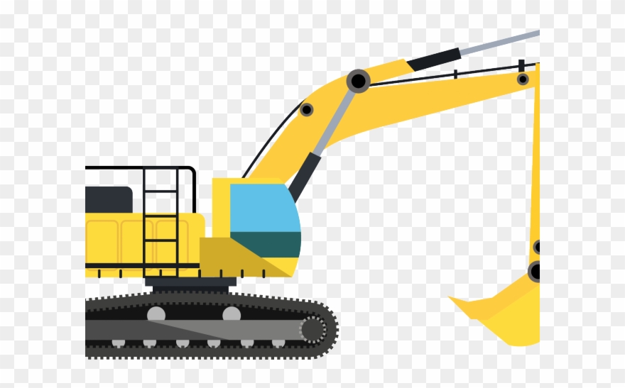 Machine Clipart Heavy Equipment - Topper De Retroescavadeira - Png Download