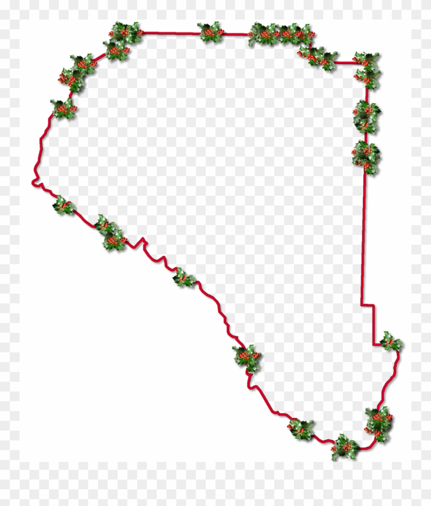 Inner Drop Shadow, And Randomly Placed Holly Leaves Clipart